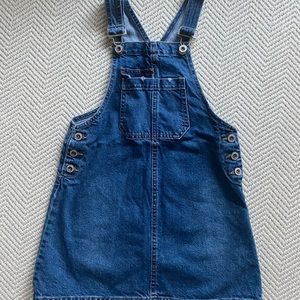 Zara Denim Overall Dress size 9 100% Cotton